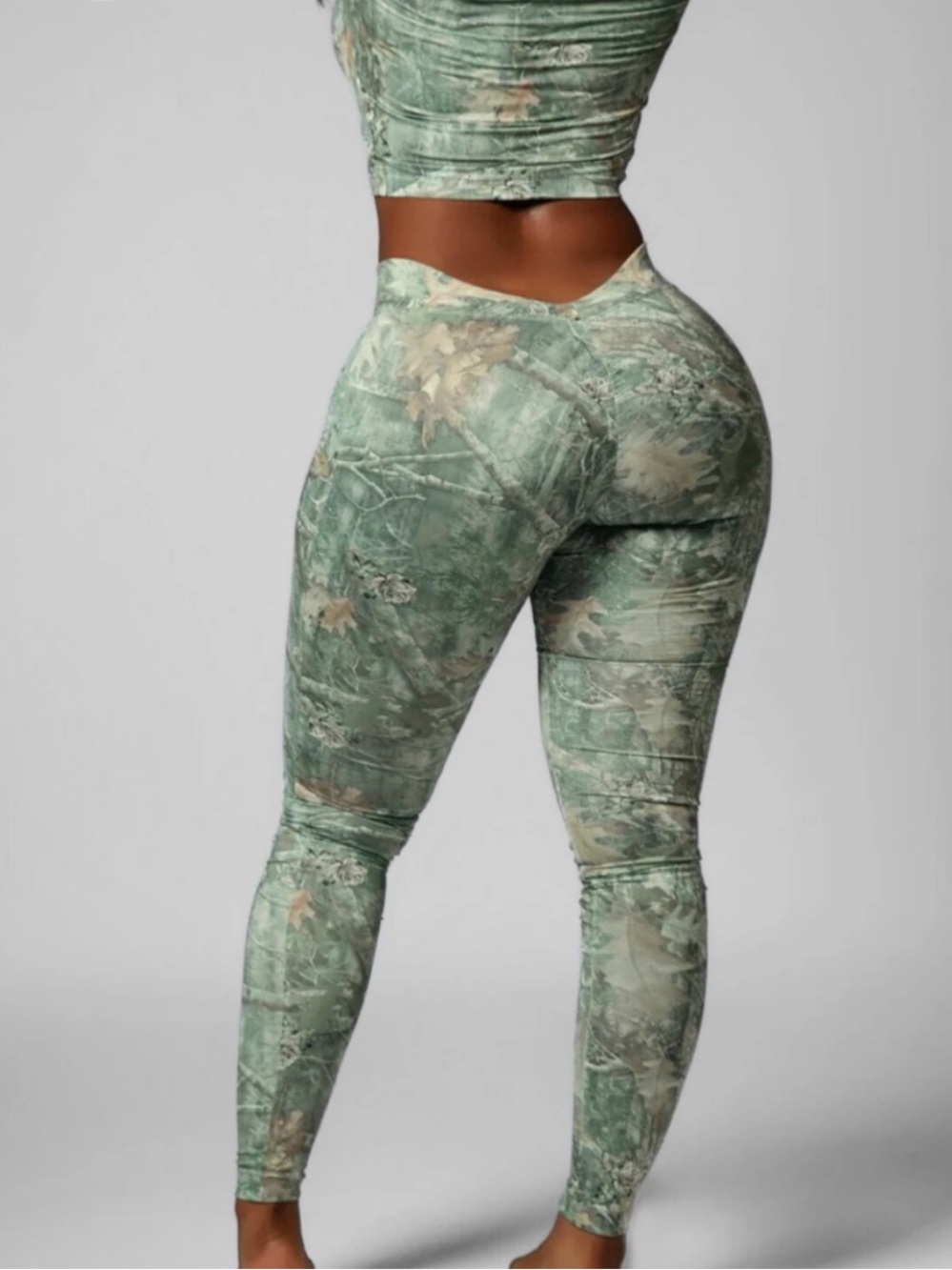 High-Waist Camo Sculpt Legging in Sage Green RubyRose brand